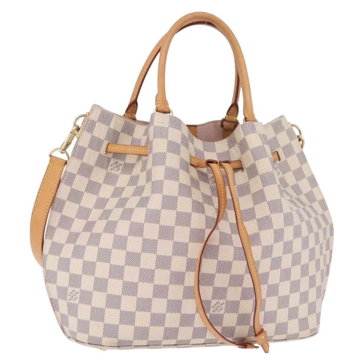 Louis Vuitton Girolata Damier White Canvas Handbag (Pre-Owned)