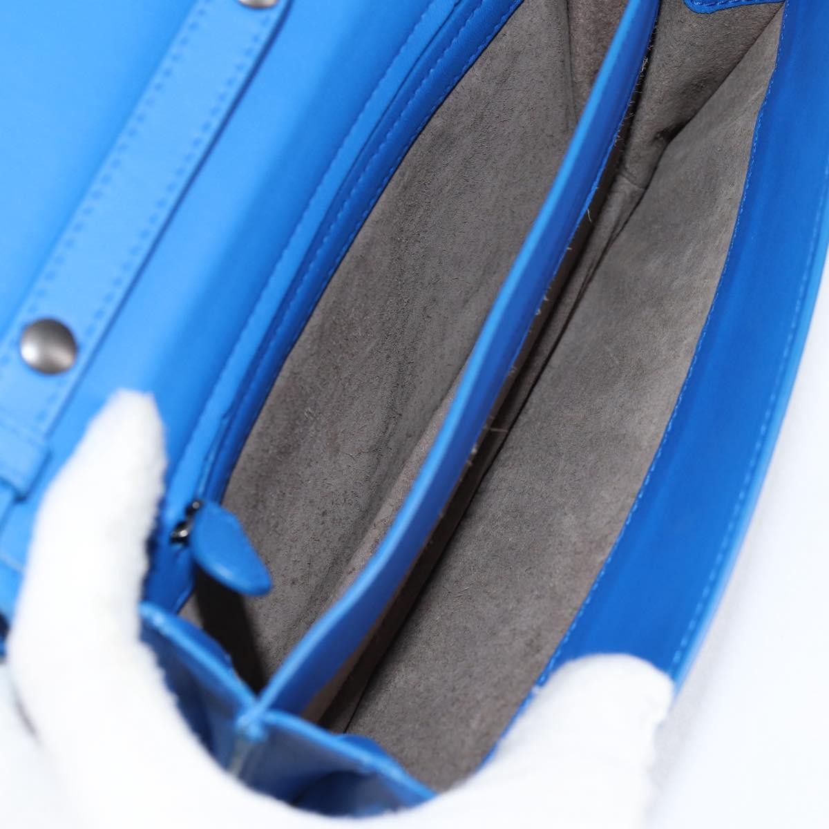 Bottega Veneta Double Compartment Flap Intrecciato Nappa Blue Leather Shoulder Bag Bag (Pre-Owned)