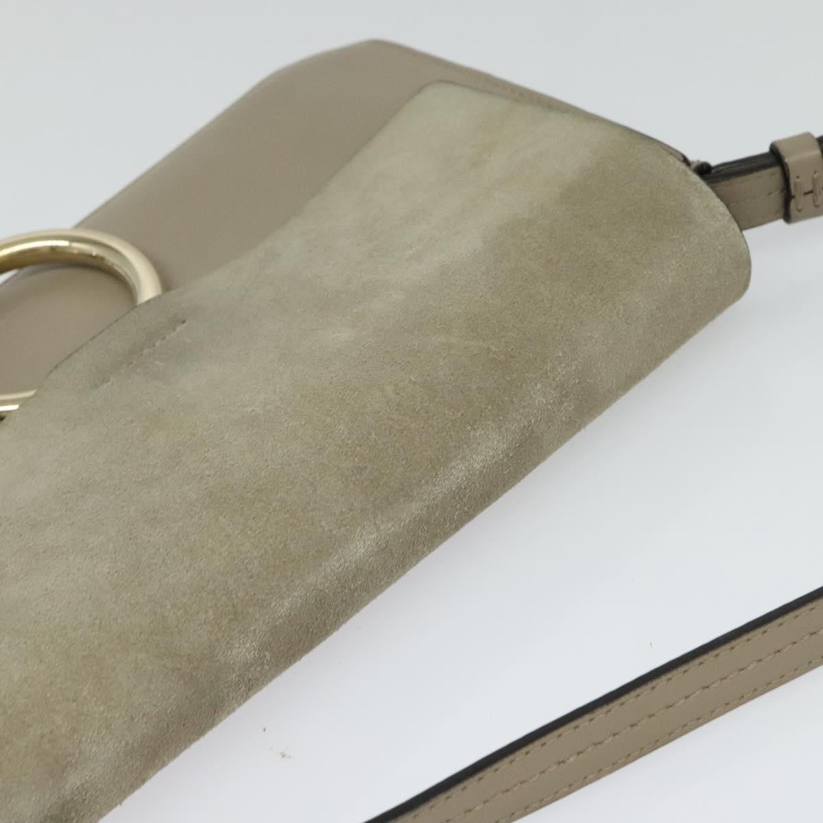 Chloe Faye Leather And Suede Beige Leather Bag (Pre-Owned)