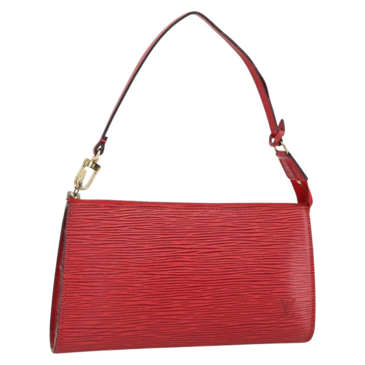 Louis Vuitton Pochette Accessoires Epi Leather Red Leather Clutche & Pouche Bag (Pre-Owned)