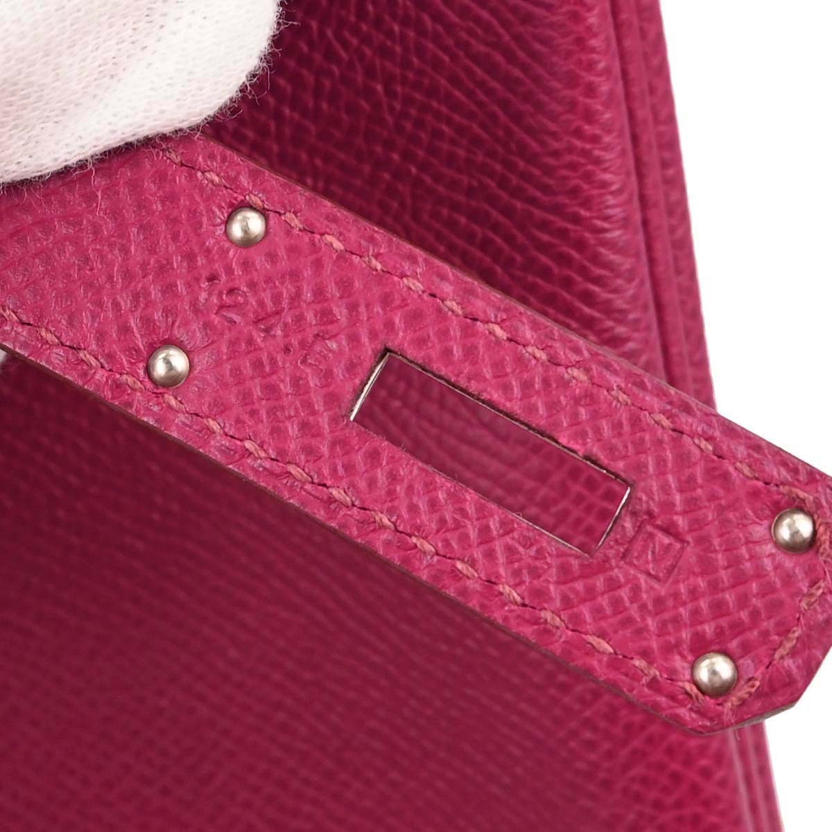 Hermes Birkin Red Epsom With Gold Hardware Pink Leather Handbag (Pre-Owned)