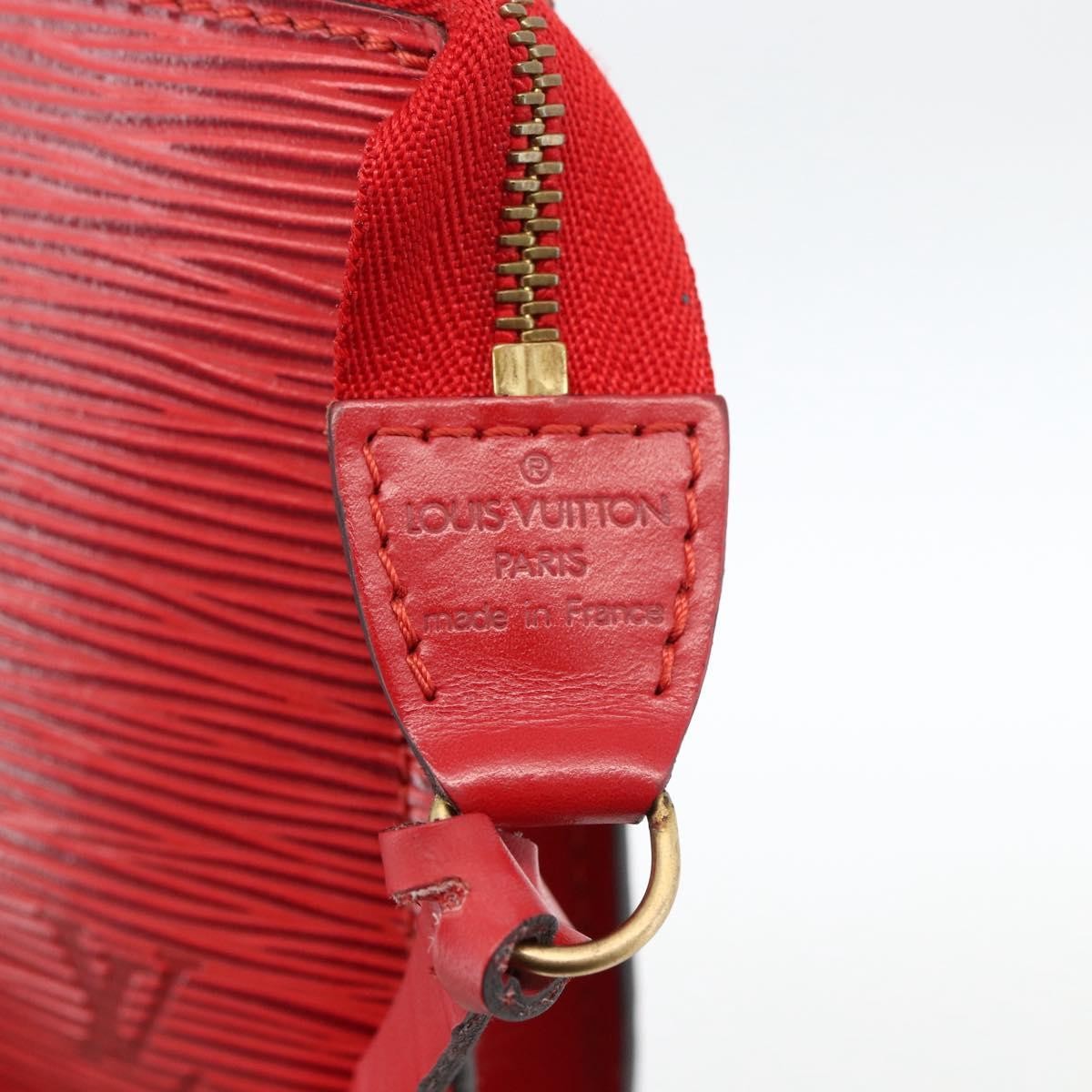 Louis Vuitton Pochette Accessoires Epi Leather Red Leather Clutche & Pouche Bag (Pre-Owned)