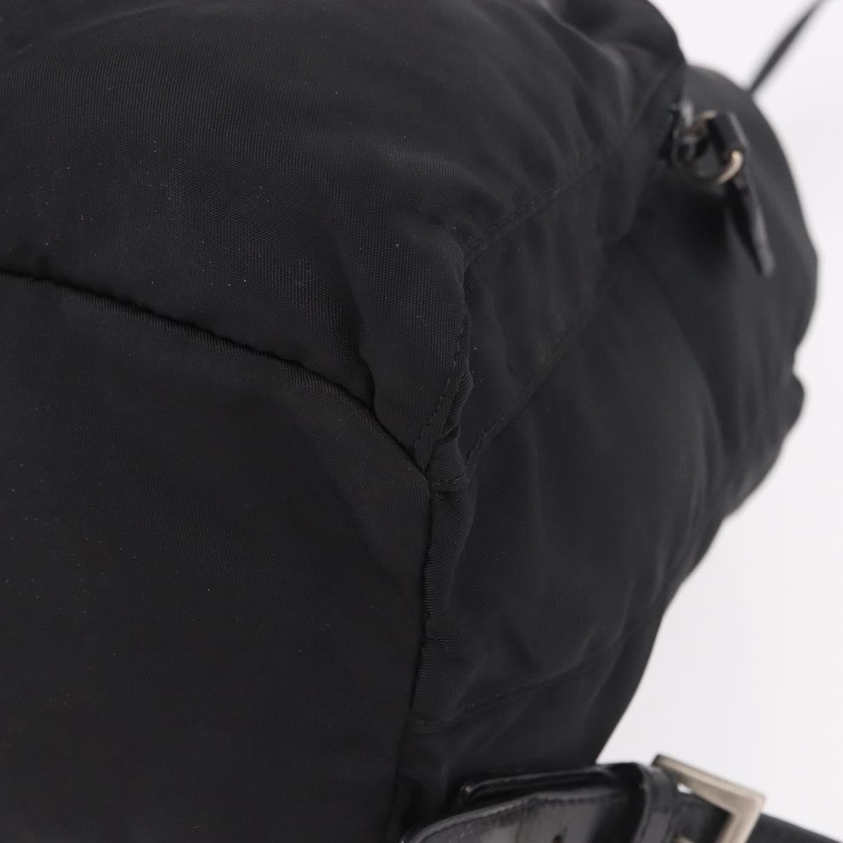Prada Double Front Pocket Tessuto Black Nylon Backpack Bag (Pre-Owned)