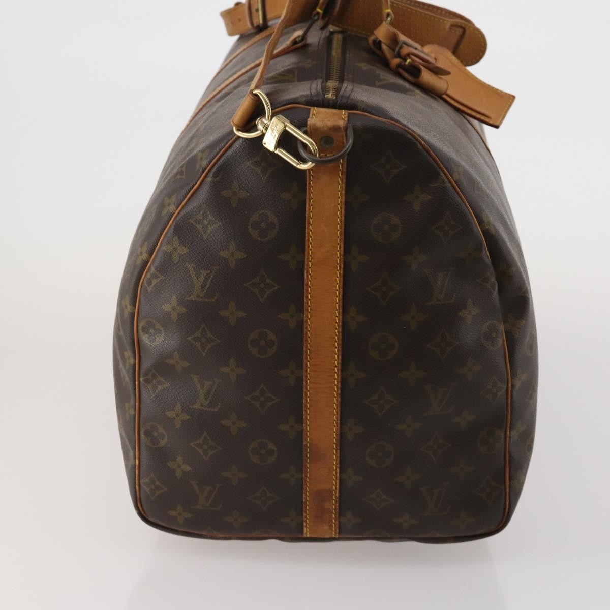 Louis Vuitton Keepall Bandouliere Monogram Canvas Brown Canvas Travel Bag Bag (Pre-Owned)