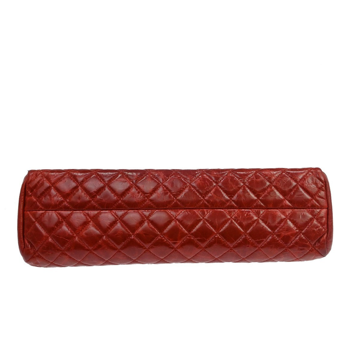 Chanel Just Mademoiselle Quilted Aged Calfskin Red Leather Shoulder Bag Bag (Pre-Owned)