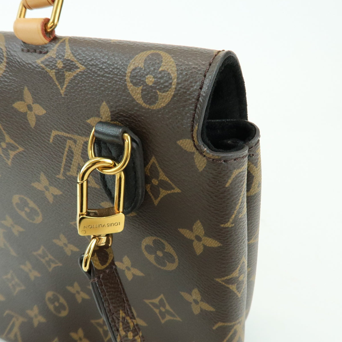 Louis Vuitton Marignan Monogram Canvas With Leather Brown Canvas Handbag (Pre-Owned)