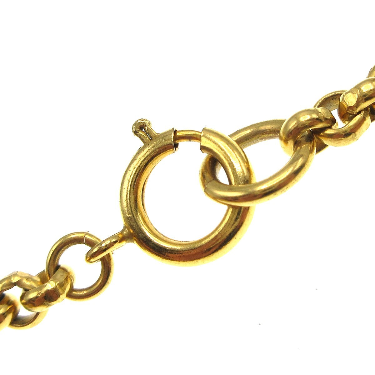 Chanel Cc Heart Pendant Metal Gold Gold_Plated Necklace Jewelry (Pre-Owned)