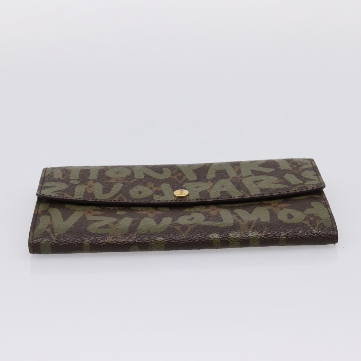 Louis Vuitton Sarah Limited Edition Monogram Graffiti Khaki Canvas Wallets Accessory (Pre-Owned)