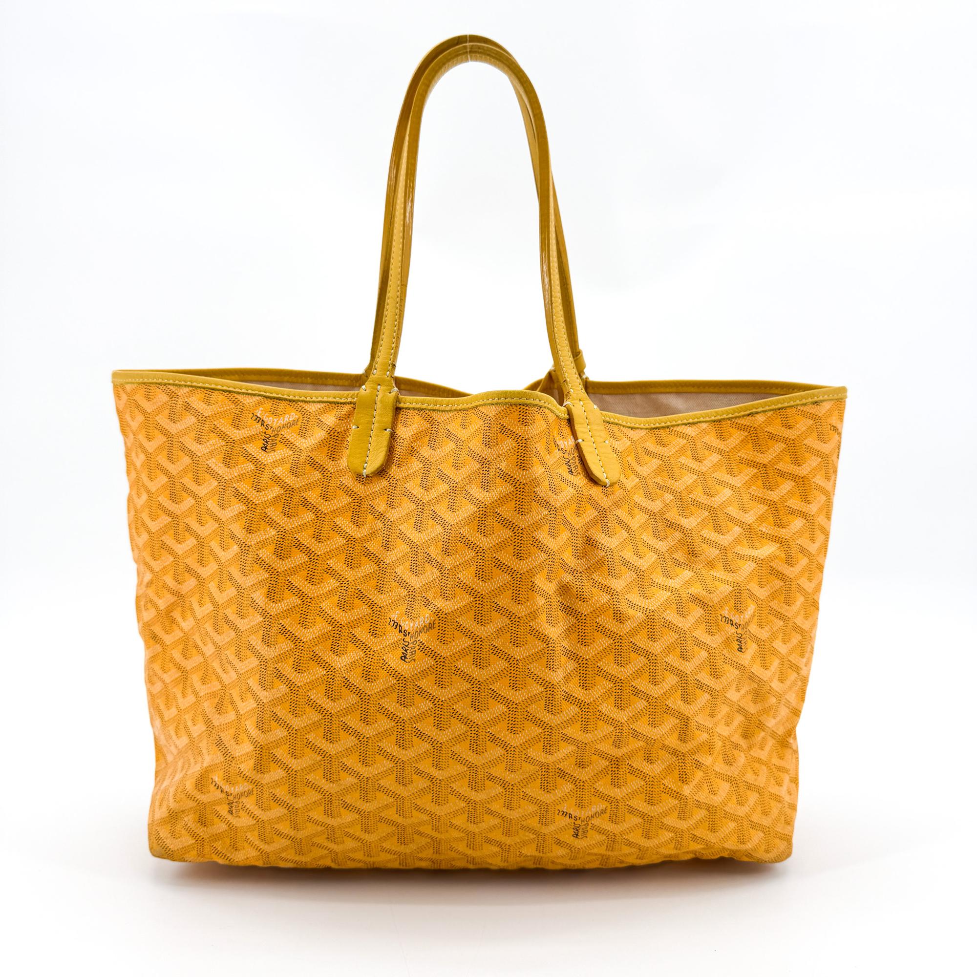 Goyard Saint Louis Tote Coated Canvas Yellow Canvas Tote Bag Bag (Pre-Owned)