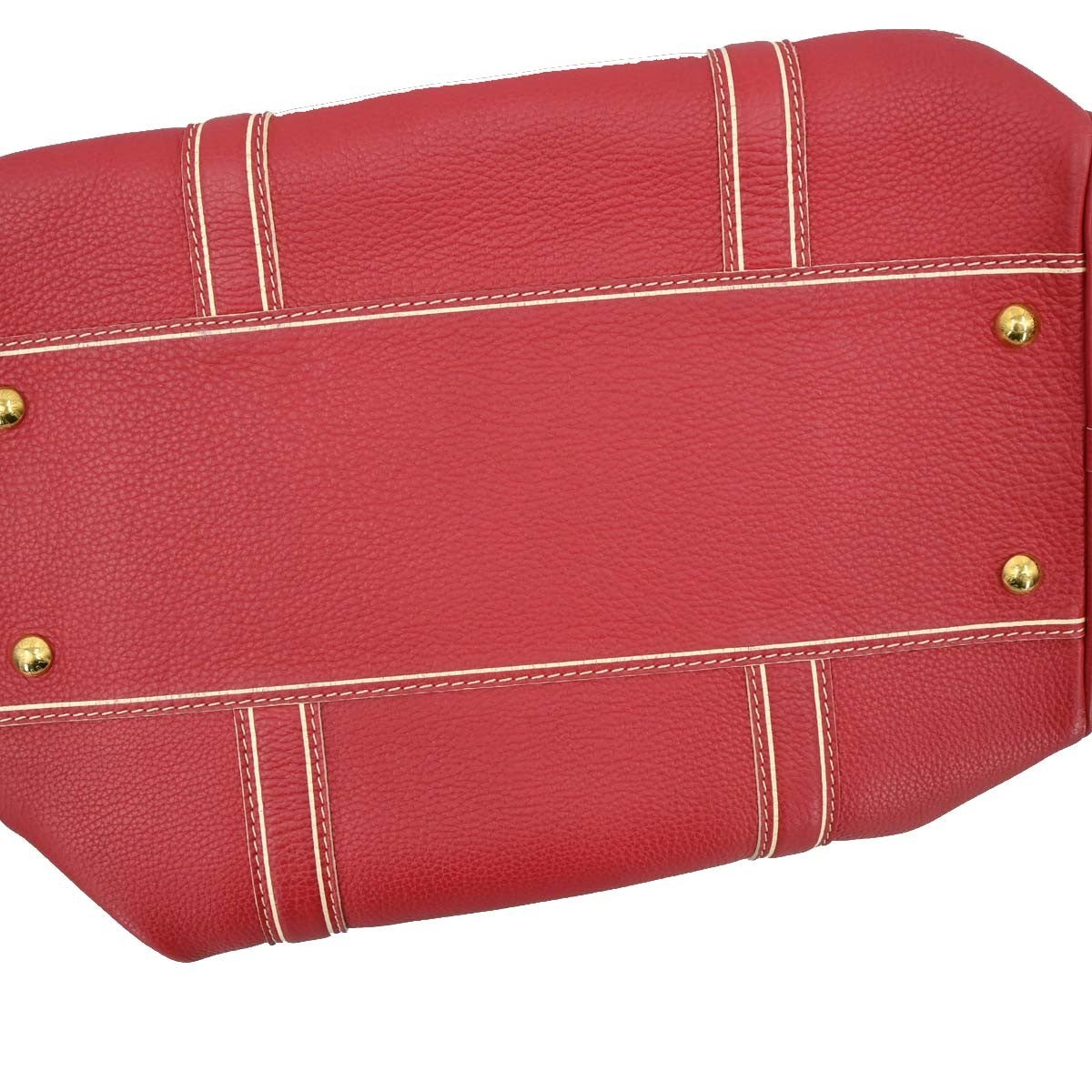 Louis Vuitton Carryall Leather Red Leather Travel Bag Bag (Pre-Owned)