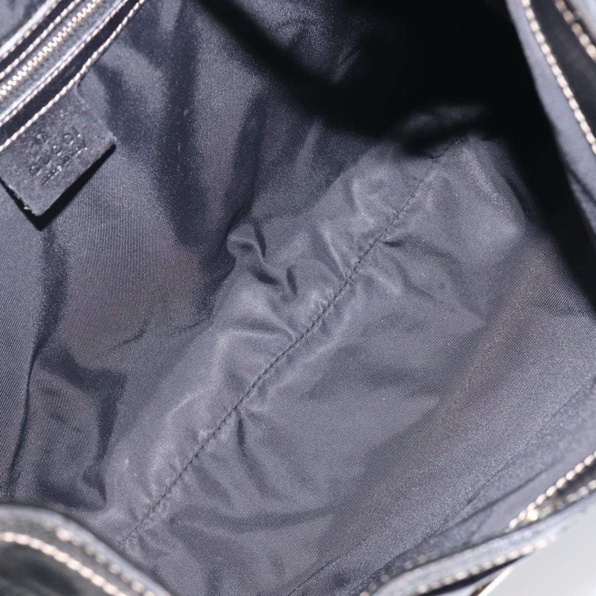 Gucci Britt Web Hobo Dialux Coated Canvas Black Canvas Shoulder Bag Bag (Pre-Owned)