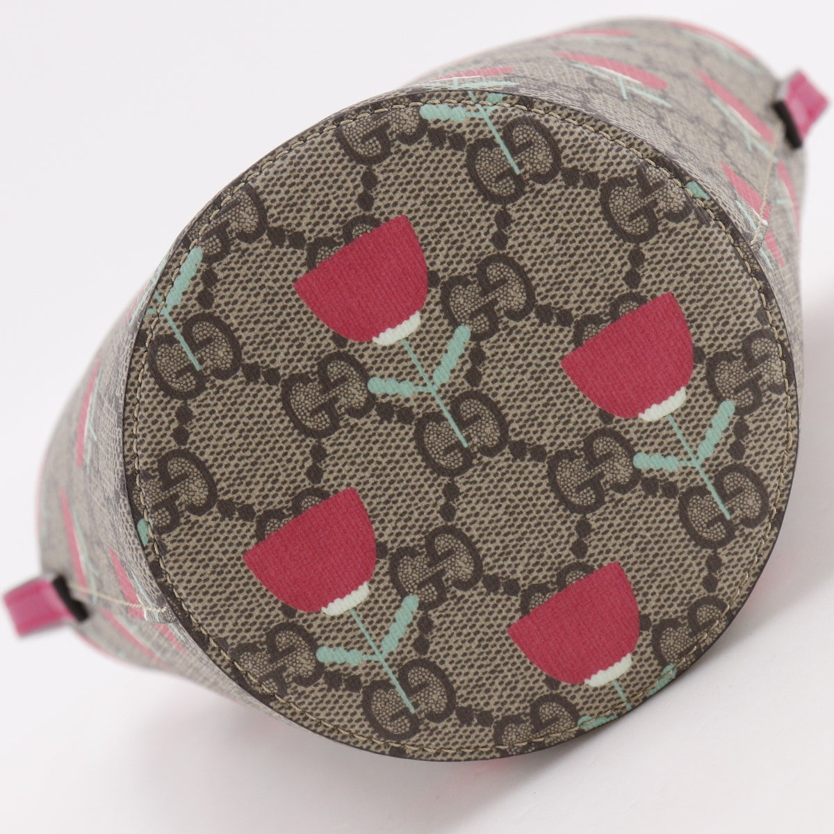 Gucci Children's Bucket Gg Coated Canvas With Applique Brown Canvas Handbag (Pre-Owned)