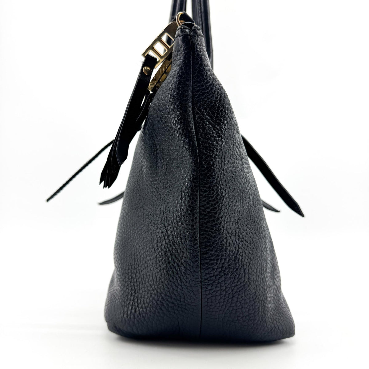 Burberry Bridle Salisbury Leather Black Leather Tote Bag Bag (Pre-Owned)