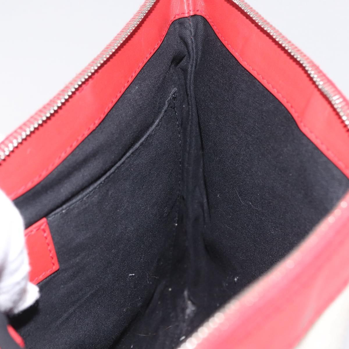 Balenciaga Navy Zip Canvas And Leather Beige Canvas Clutche & Pouche Bag (Pre-Owned)