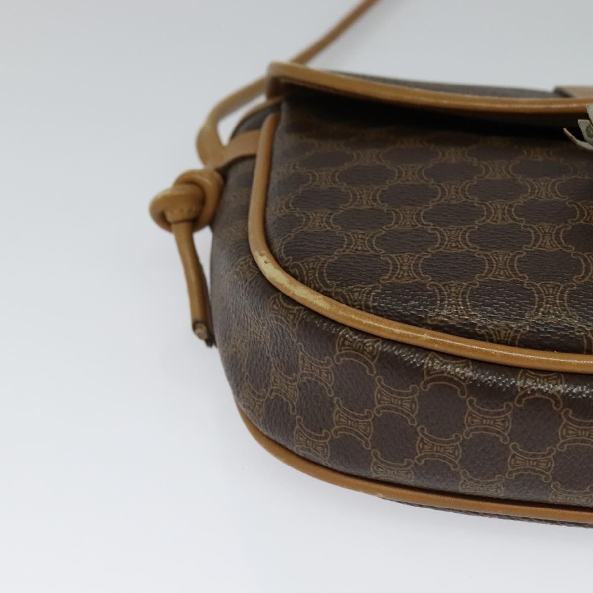 Celine Vintage Macadam Canvas Brown Pvc Shoulder Bag Bag (Pre-Owned)