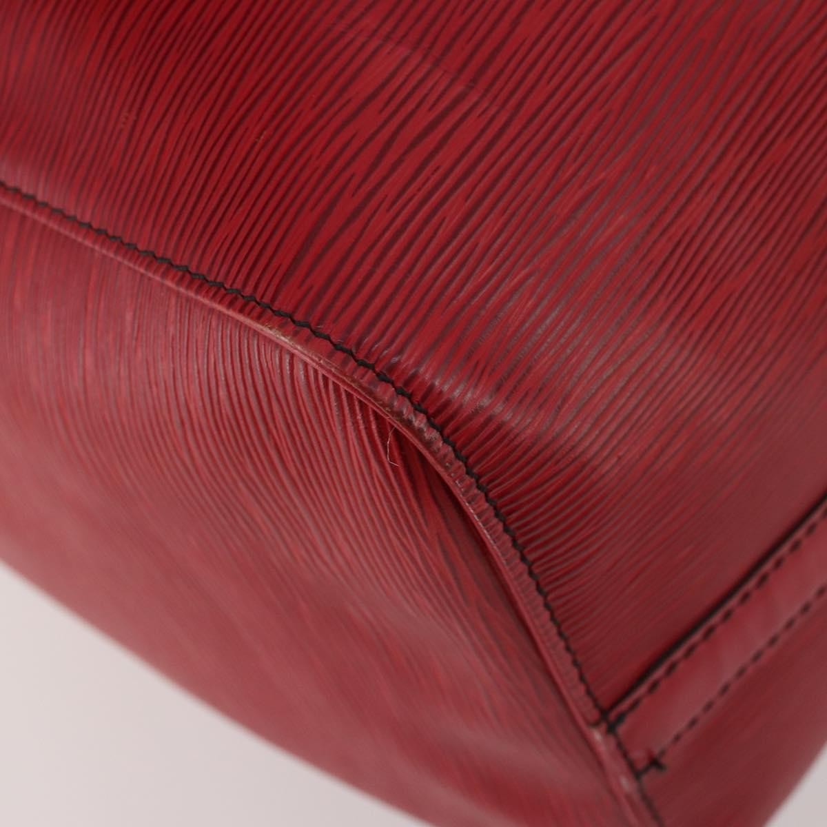 Louis Vuitton Keepall Epi Leather Red Leather Travel Bag Bag (Pre-Owned)