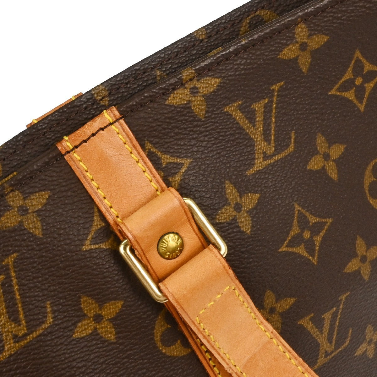 Louis Vuitton Shopping Sac Monogram Canvas Brown Canvas Tote Bag Bag (Pre-Owned)
