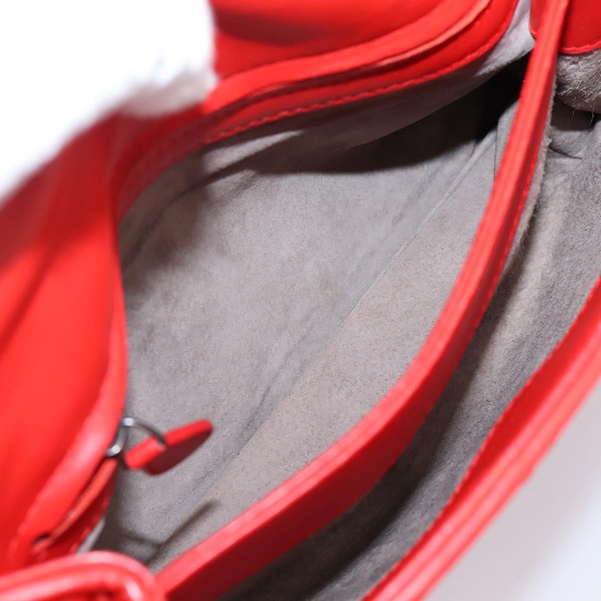 Bottega Veneta Olimpia Intrecciato Nappa Red Leather Shoulder Bag Bag (Pre-Owned)