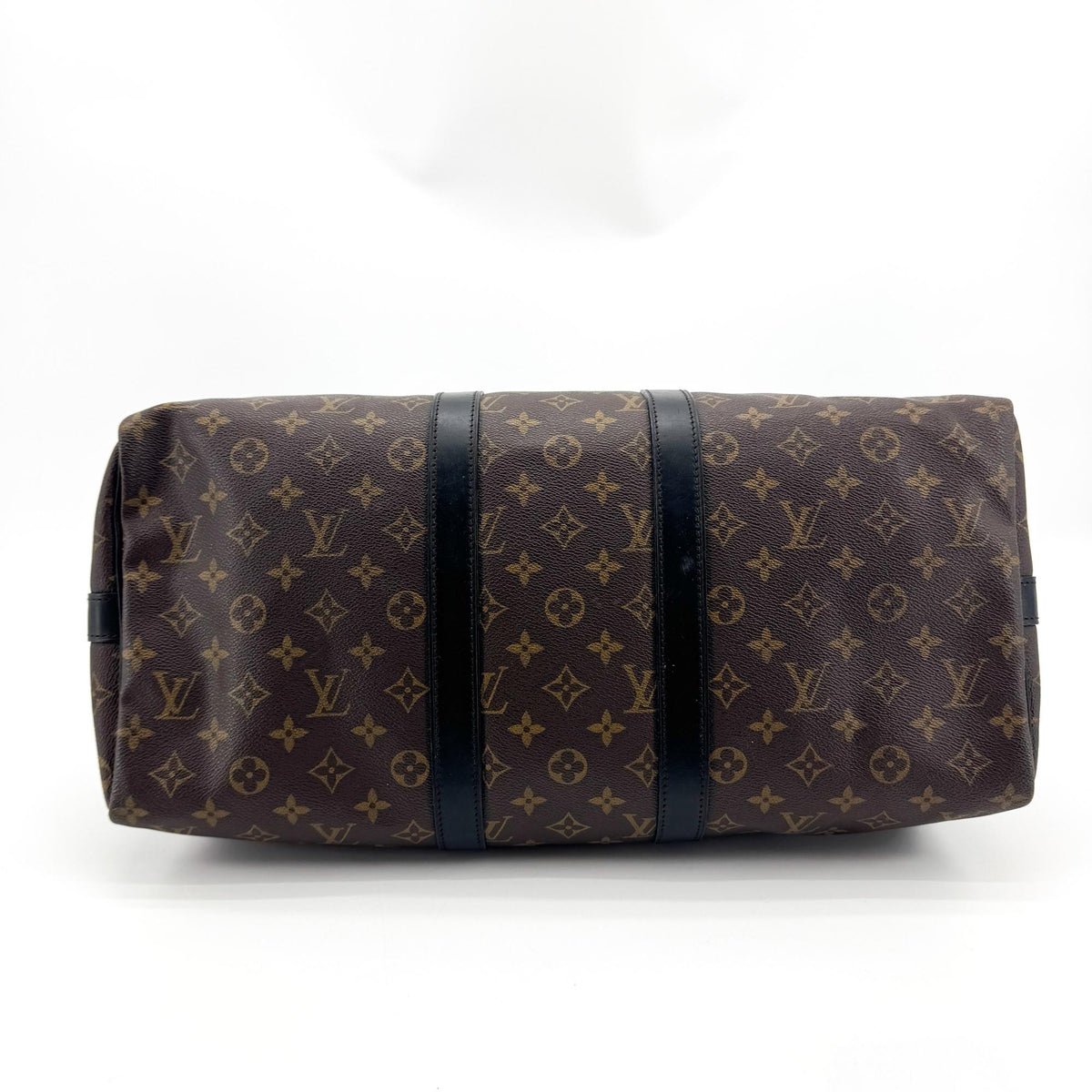 Louis Vuitton Keepall Bandouliere Macassar Monogram Canvas Brown Canvas Travel Bag Bag (Pre-Owned)