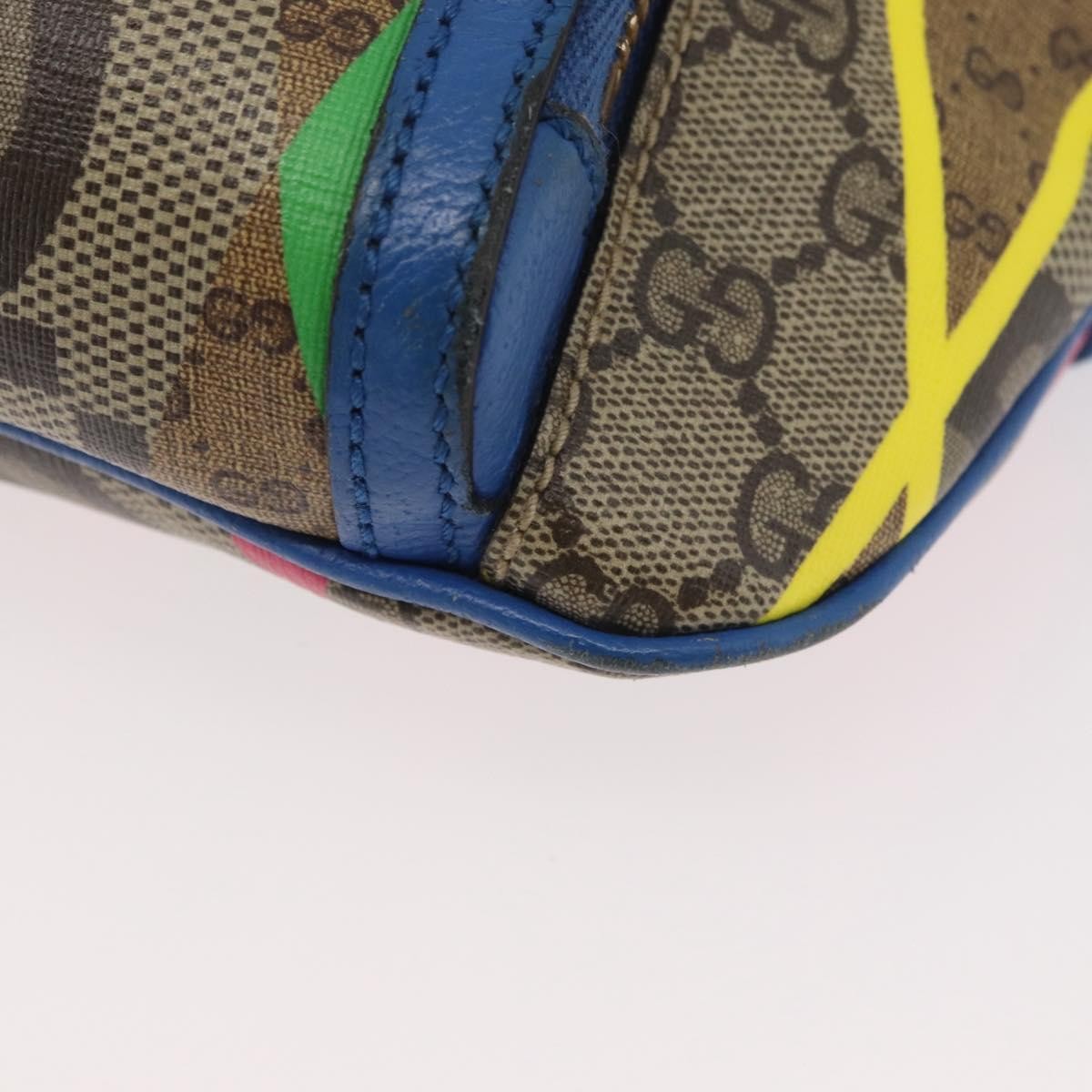 Gucci Gg Rhombus Cuir Multicolour Canvas Crossbody Bag Bag (Pre-Owned)