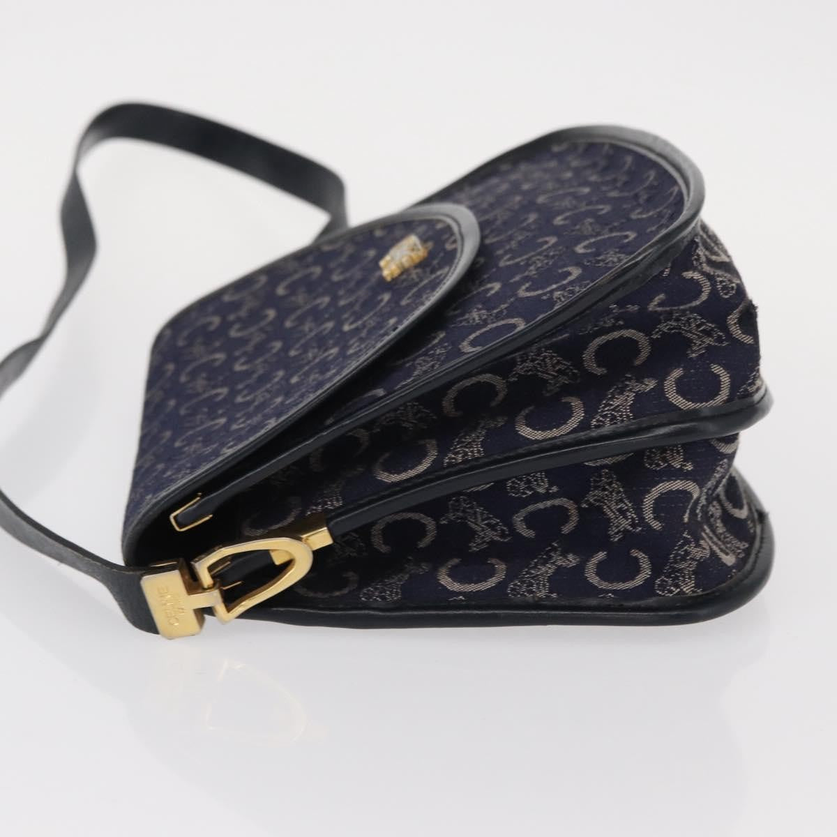 Celine C Sulky Canvas Navy Canvas Shoulder Bag Bag (Pre-Owned)