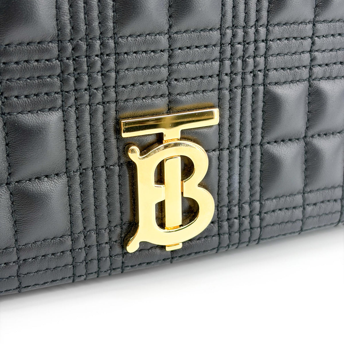 Burberry Lola Bum Quilted Lambskin Black Leather Handbag (Pre-Owned)