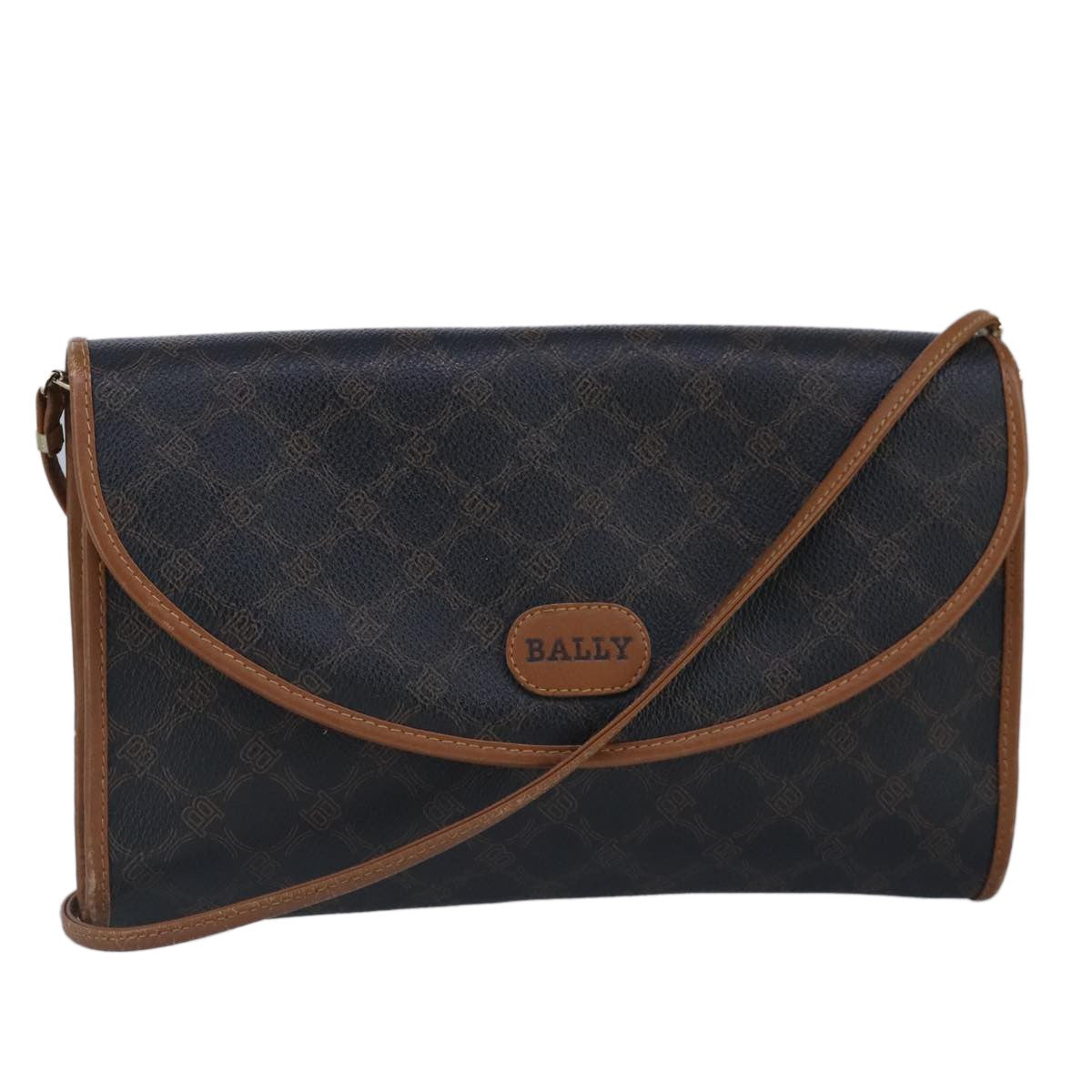 Bally Vintage Leather Black Leather Handbag (Pre-Owned)