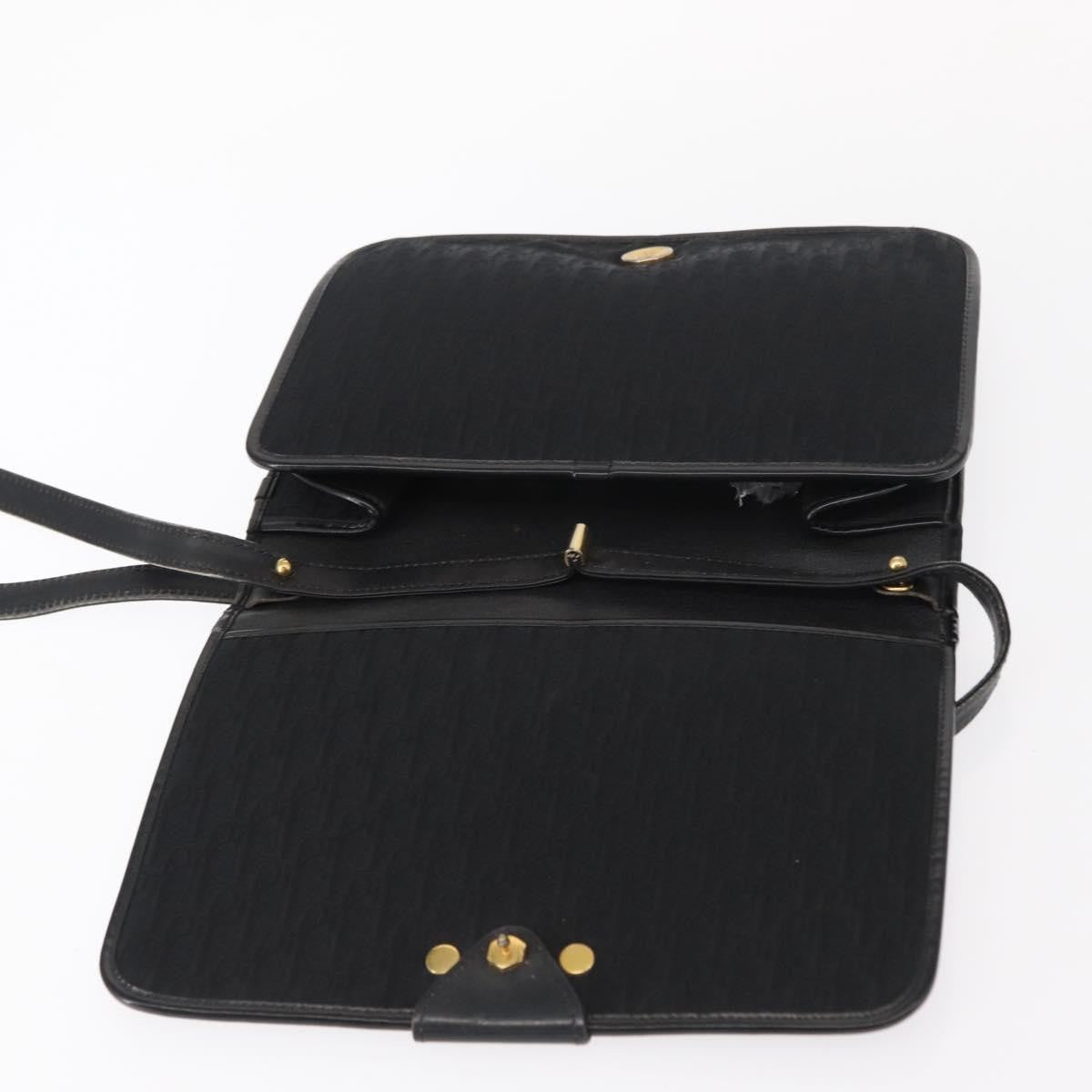 Christian Dior Vintage Cd Trotter Canvas Black Canvas Shoulder Bag Bag (Pre-Owned)