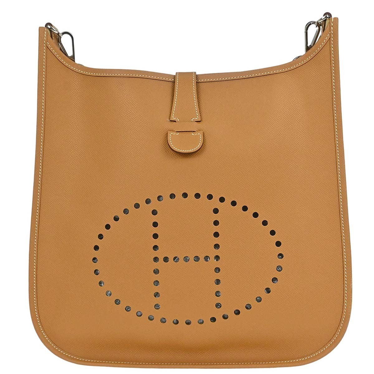 Hermes Evelyne Bag Gen Ii Epsom Brown Leather Shoulder Bag Bag (Pre-Owned)