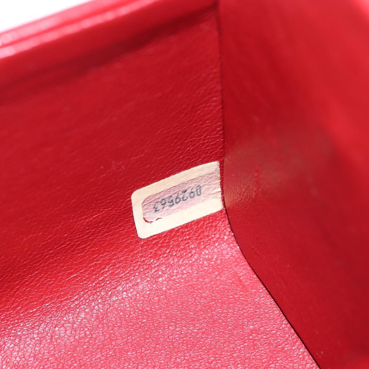Chanel Vintage Mademoiselle Top Handle Flap Quilted Leather Red Leather Handbag (Pre-Owned)