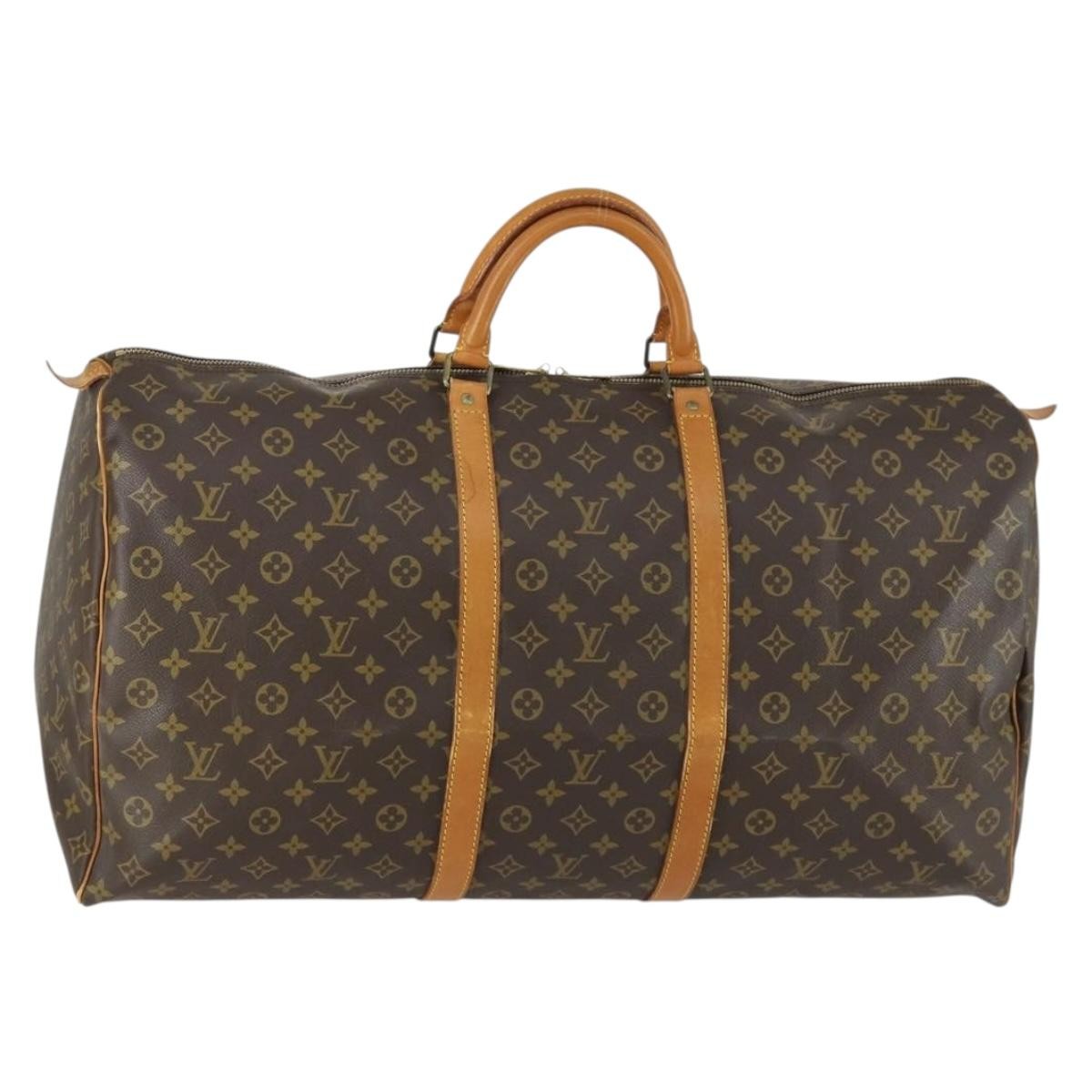 Louis Vuitton Keepall Monogram Canvas Brown Canvas Travel Bag Bag (Pre-Owned)