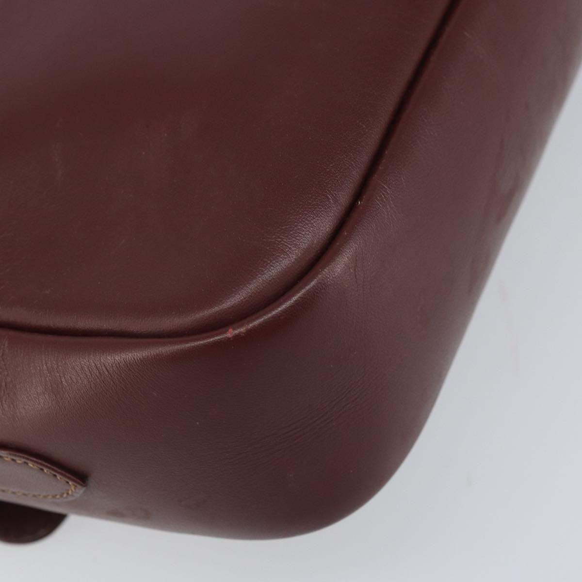 Cartier Must De Cartier Leather Burgundy Leather Shoulder Bag Bag (Pre-Owned)