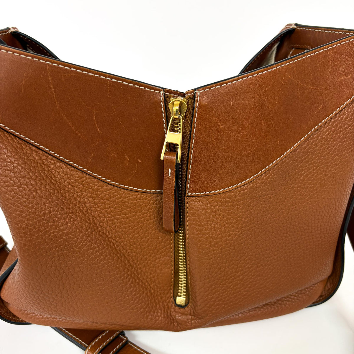 Loewe Hammock Leather Brown Leather Handbag (Pre-Owned)