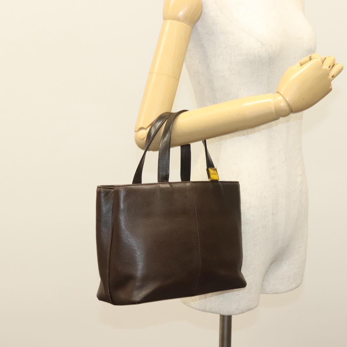 Burberry Vintage Leather Brown Leather Handbag (Pre-Owned)