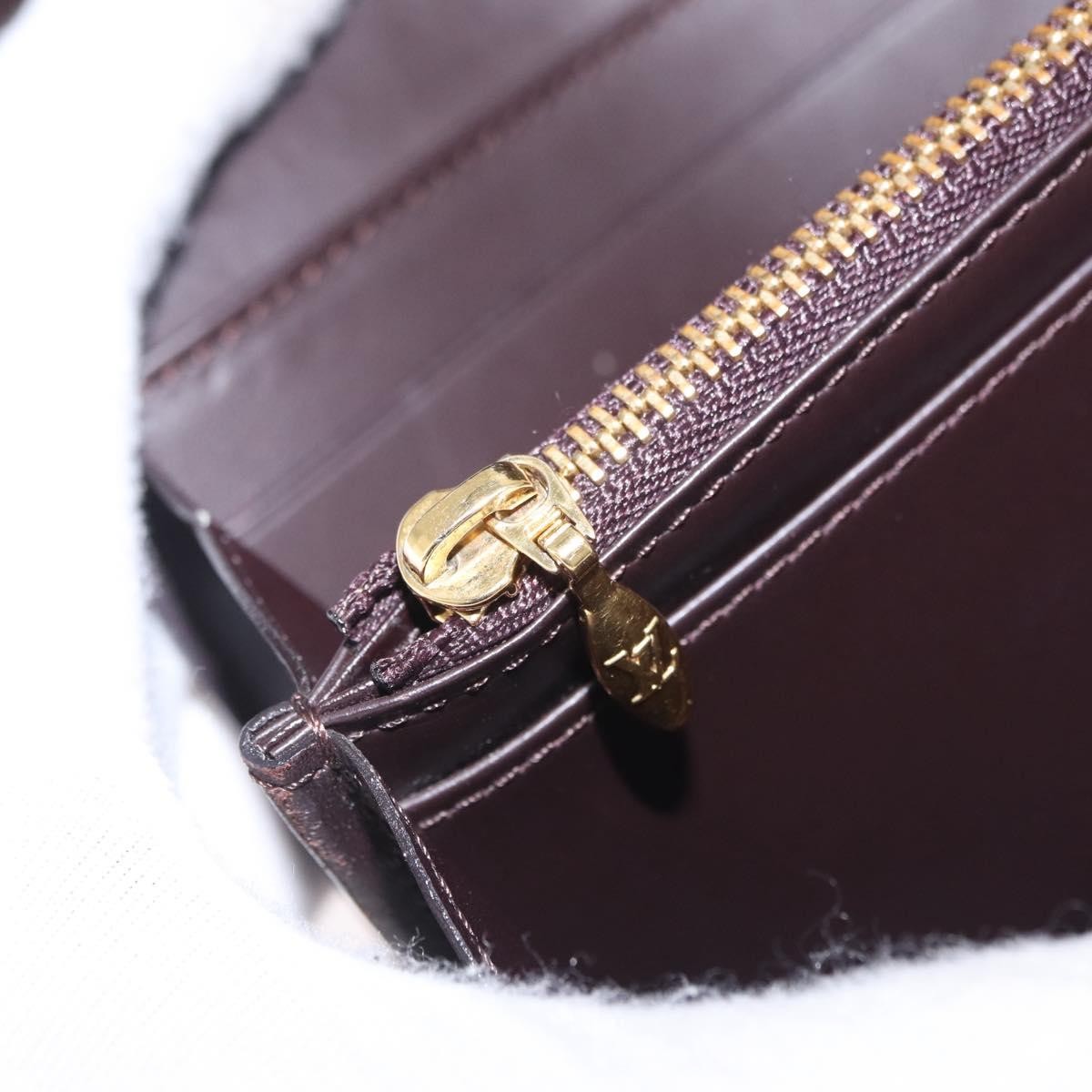 Louis Vuitton Sarah Wallet Nm Monogram Vernis Burgundy Patent_Leather Wallets Accessory (Pre-Owned)