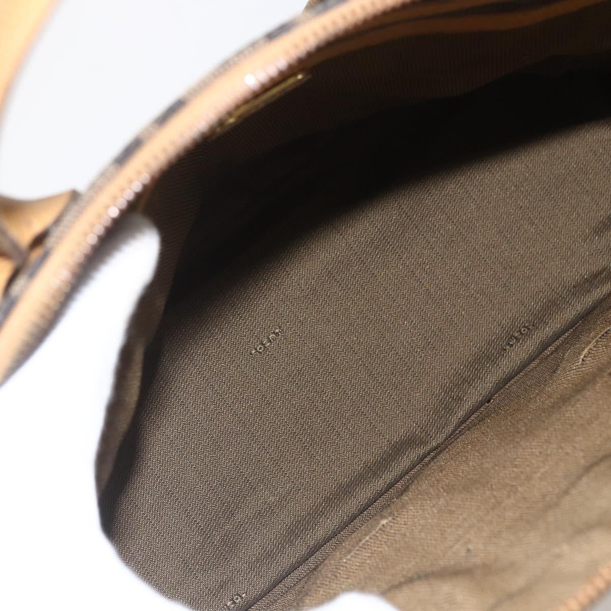 Fendi Vintage Zucca Zucca Brown Canvas Handbag (Pre-Owned)