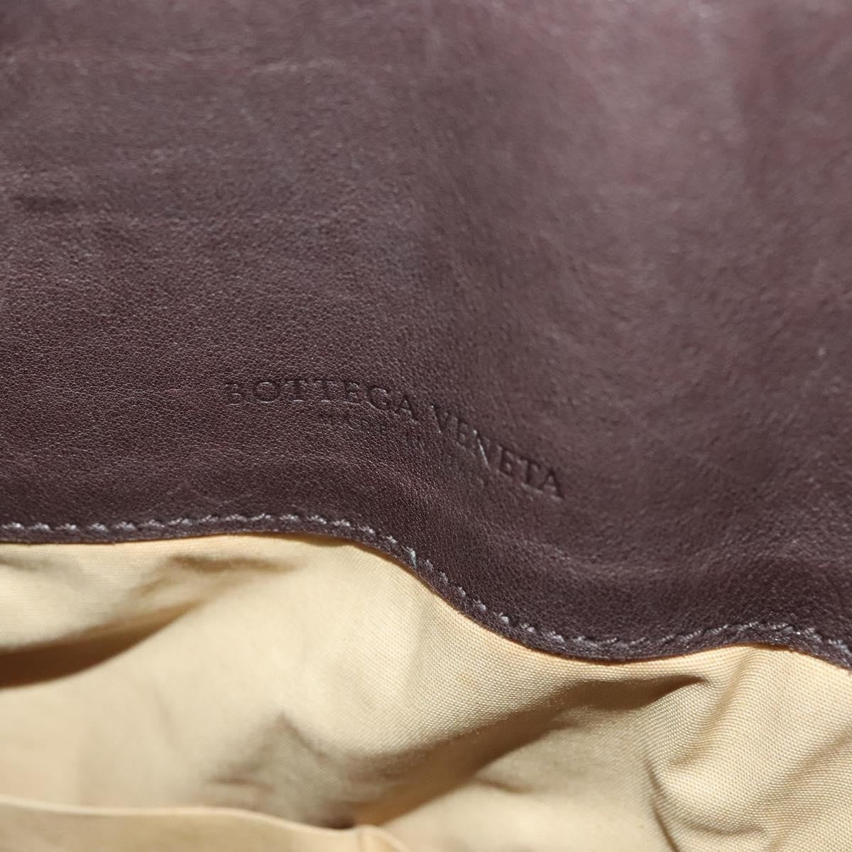 Bottega Veneta Intrecciato Shoulder Leather Brown Leather Shoulder Bag Bag (Pre-Owned)