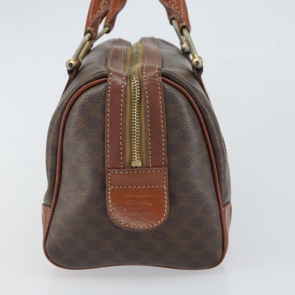 Celine Vintage Macadam Shopper Coated Canvas Brown Pvc Tote Bag Bag (Pre-Owned)