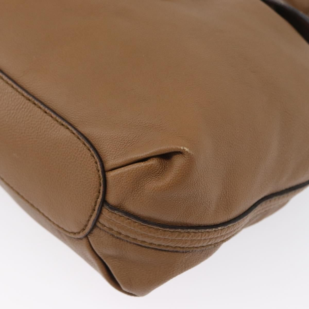 Chloe Elsie Convertible Satchel Leather Brown Leather Handbag (Pre-Owned)