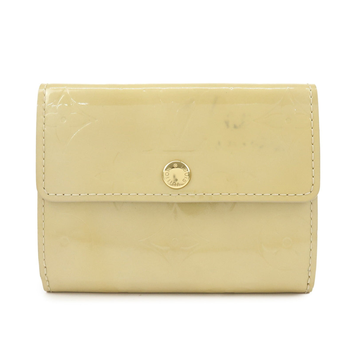 Louis Vuitton Ludlow Vernis Beige Patent_Leather Wallets Accessory (Pre-Owned)