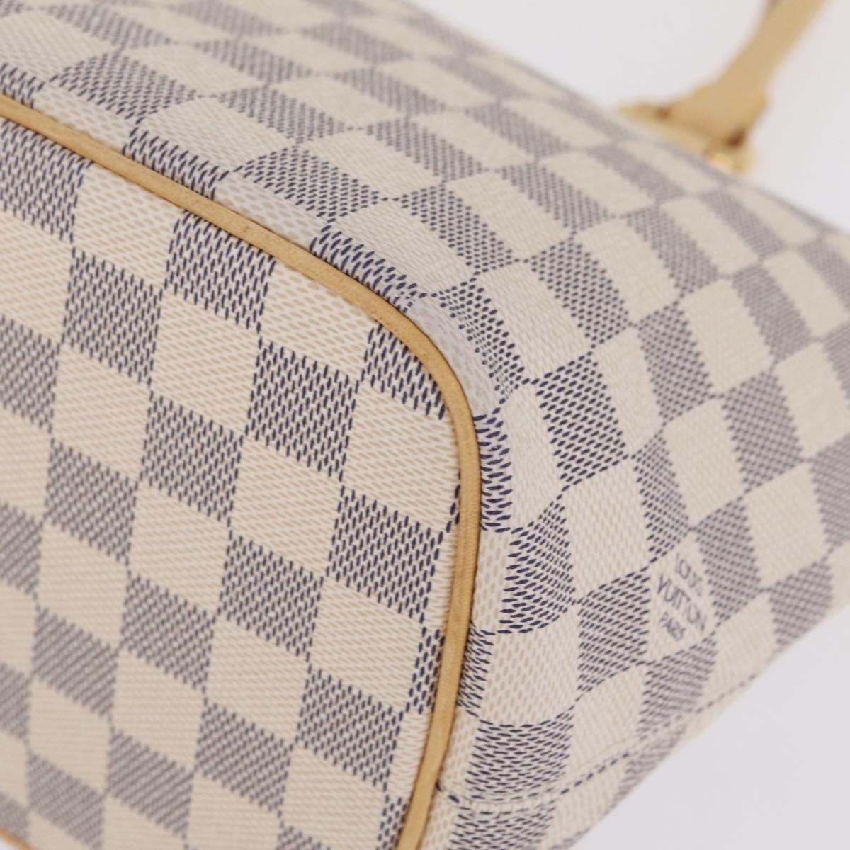 Louis Vuitton Saleya Damier White Canvas Handbag (Pre-Owned)