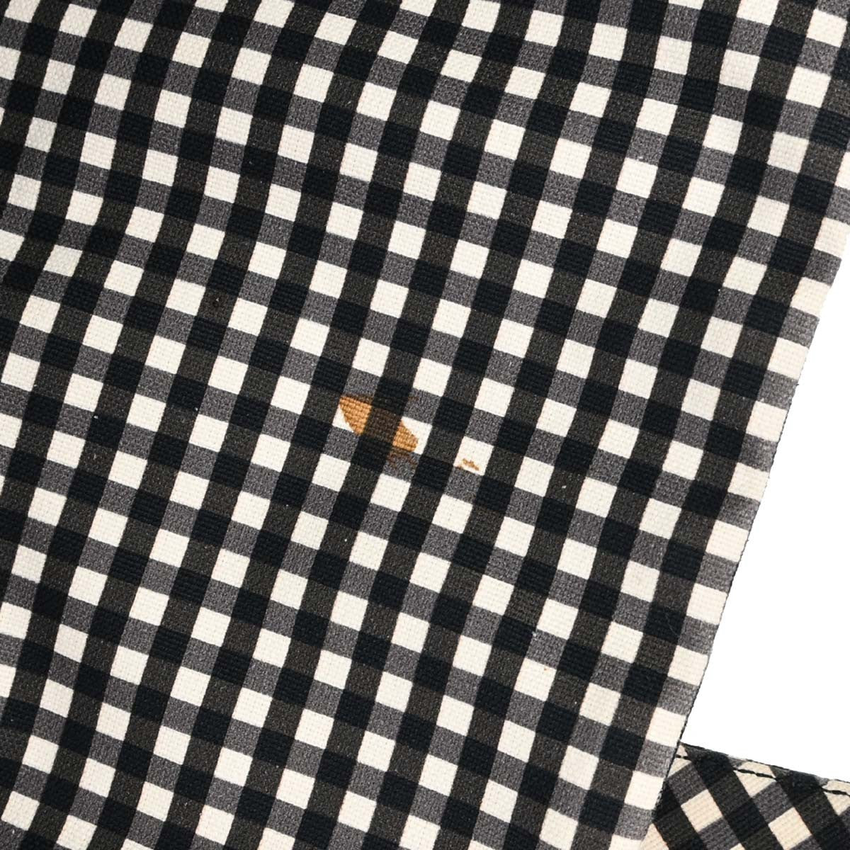 Chanel Weekender Gingham Print Canvas Black Canvas Tote Bag Bag (Pre-Owned)