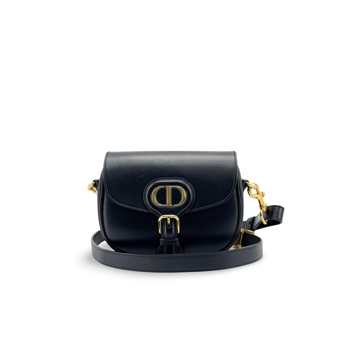 Christian Dior Bobby Flap Leather Black Calfskin Shoulder Bag Bag (Pre-Owned)