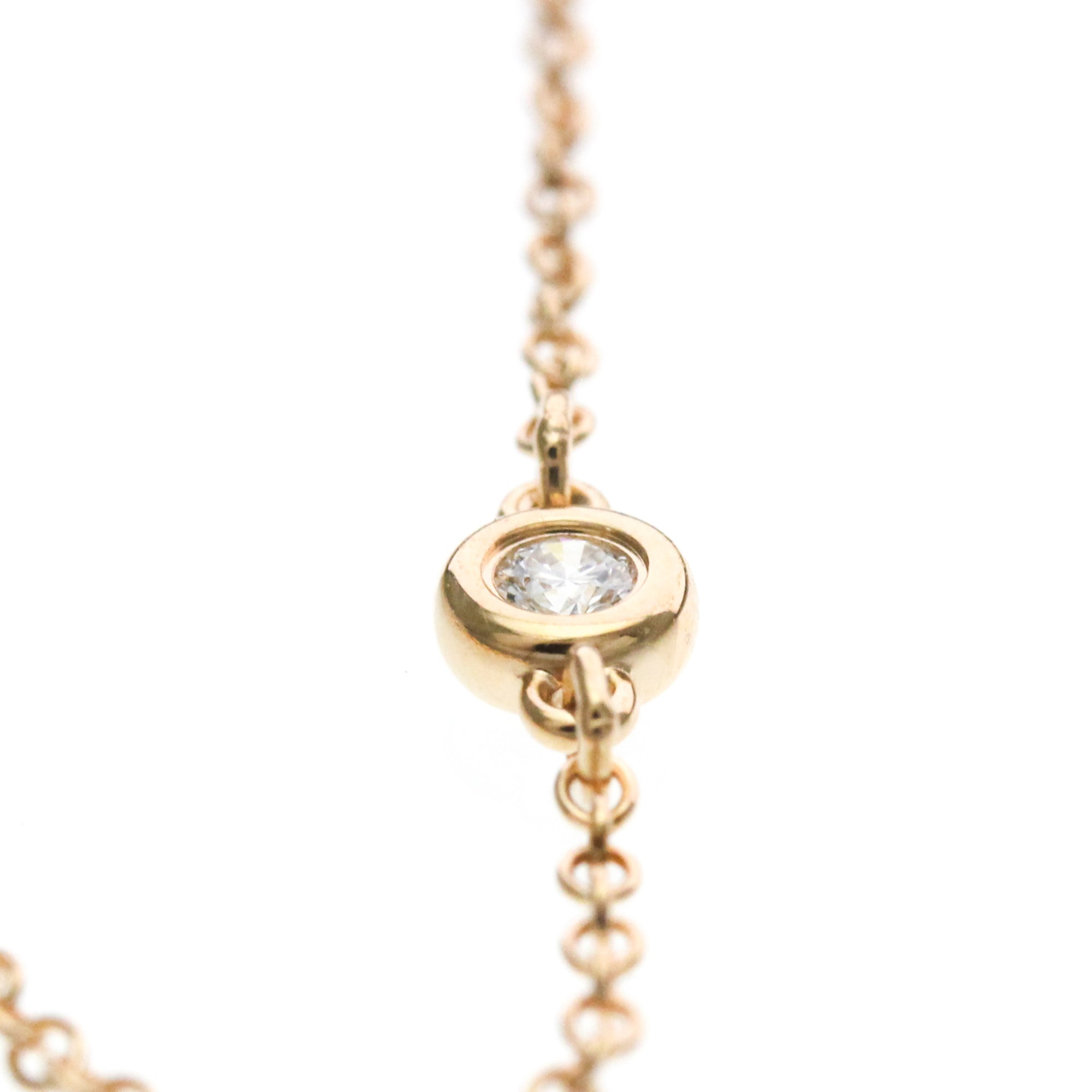 Tiffany & Co. Peretti Diamonds By The Yard 18K Rose Gold With Diamond Gold Pink_Gold Bracelet Jewelry (Pre-Owned)