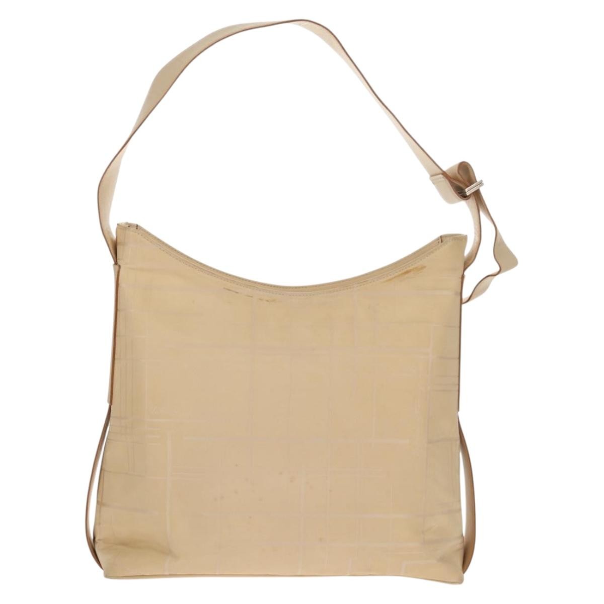 Salvatore Ferragamo Vintage Nylon Beige Nylon Shoulder Bag Bag (Pre-Owned)