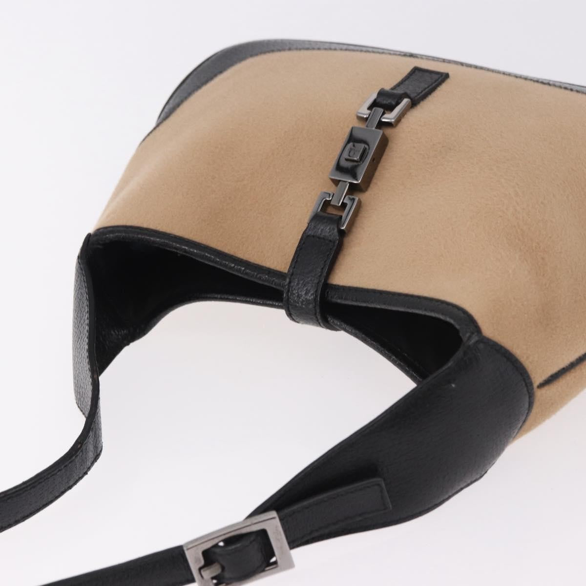 Gucci Jackie Hobo Gg Canvas And Leather Beige Cotton Shoulder Bag Bag (Pre-Owned)