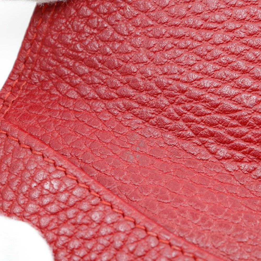 Gucci Gg Marmont Bifold Leather Red Leather Wallets Accessory (Pre-Owned)