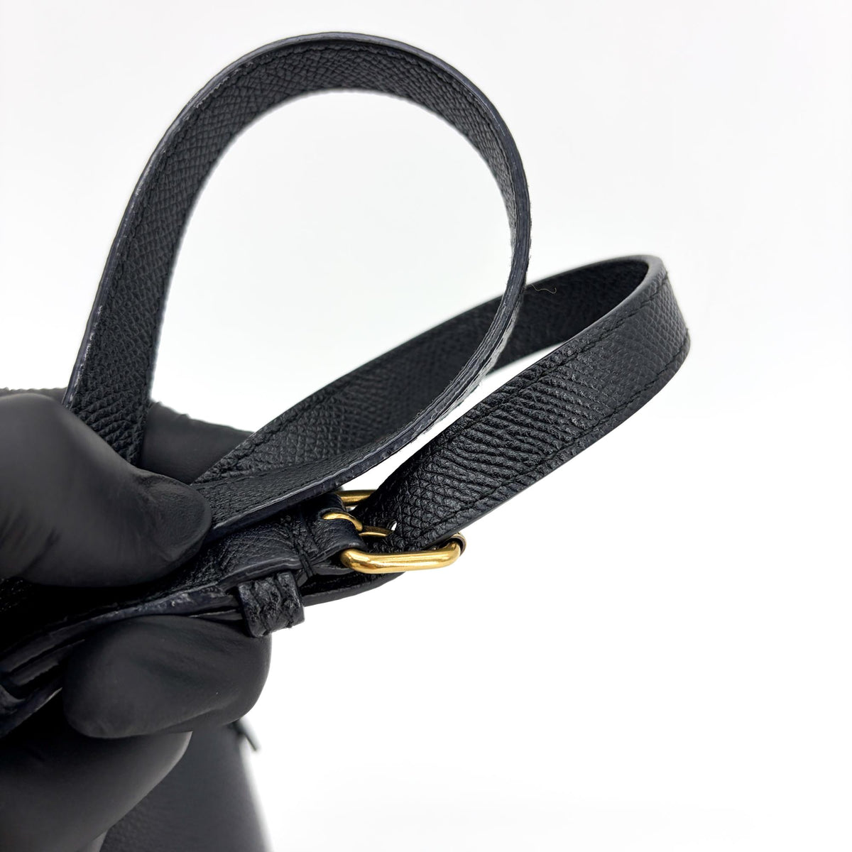 Balenciaga Logo Ville Leather Black Leather Handbag (Pre-Owned)