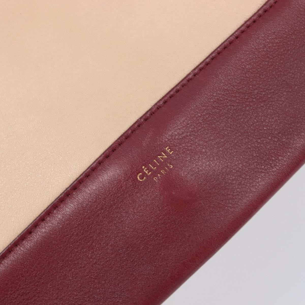 Celine Frame Leather Beige Leather Shoulder Bag Bag (Pre-Owned)