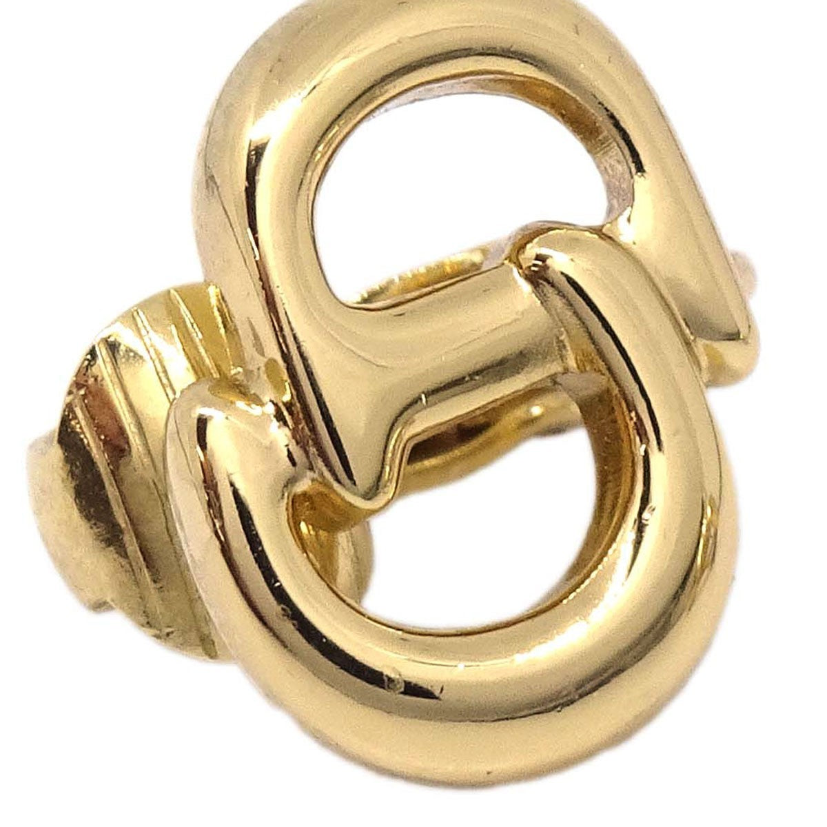 Christian Dior Vintage Cd Clip-On Metal Gold Gold_Plated Earrings Jewelry (Pre-Owned)
